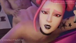 Hentai compilation with a FortNite twist, featuring intense 3D animation