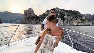 We fucked the captain of our boat tour to Capri while the crew watched