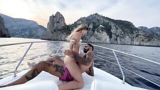 We fucked the captain of our boat tour to Capri while the crew watched