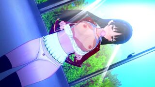 Suzune Horikita desires you in a hentai classroom scene