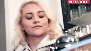 The petite blonde teen Marilyn Sugar gets fucked hard by a horny thief in this full scene