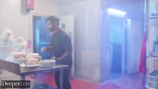The girl is very jealous of her colleague’s success in baking