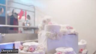 The girl is very jealous of her colleague’s success in baking