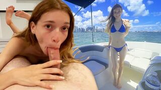 I took my GF Jessica Marie for a boat ride and then we had sex twice at my place