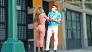 Juicy Latina ass seduces a stranger to fuck her pussy