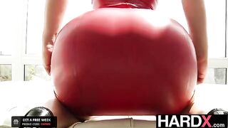 Abella Danger gets her asshole gapped by two cocks in intense DP action
