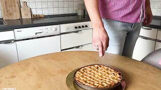 Hot stepmom fucked her son and a sex doll from TANTALY in the kitchen
