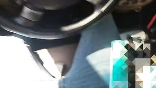 My nosy neighbor catches me jerking off in my car and threatens to tell the residence