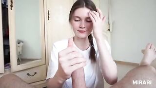 A cute college girl is hungry for cum, she gets what she wants - MIRARI