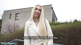 The agent offered a large sum of money to the blonde MILF for sex