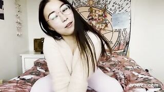 A young and cute Chinese girl masturbates for the camera