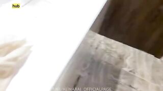 The young pervert watched his stepmom in the shower, unable to tear himself away