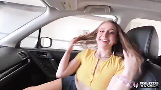 A beautiful girl with a bubble butt gets fucked in her hairy pussy