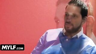 Aubrey Black’s huge boobs bounce while she gets fucked by BBC in front of her husband