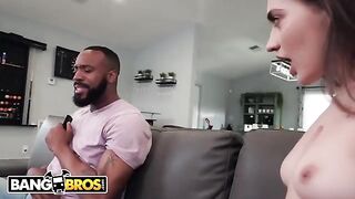 Petite teen Sera Ryder gets overwhelmed by huge BBC