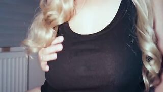 I love when my husband slaps my tits and fucks me