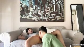 My stepsister and I had sex in the living room