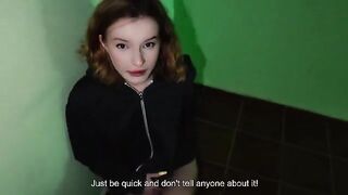 My parents are at home, let's have sex in the entrance