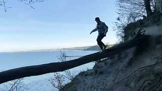 A Chihuahua vlog about a walk around Gdynia Orłowo, exploring abandoned buildings and public encounters