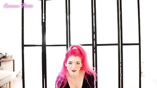 Pink-haired teen Emma Fiore shows her best striptease dance