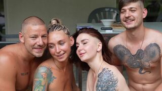 Amateur foursome sex with two couples - OWIAKS & LeoKleo