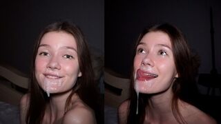 The pretty amateur girl likes to be choked during sex and on cum - MIRARI