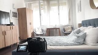 The guy said goodbye to his girlfriend in a very intimate way