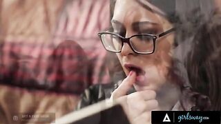 An investigator, played by the stunning Riley Reid, rubs her pussy thinking about missing girls