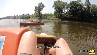 A hot chubby girl is getting fucked for money in the forest