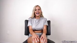 The girl with big natural boobs knows how to use them for sex