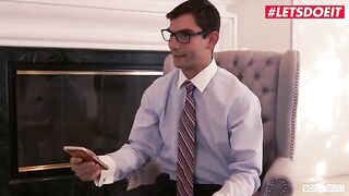 Lawyer gets seduced by American babe Gina Valentina and her friends into a hot foursome