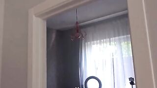 The girl was fucking with an electrician while her husband was in the mall