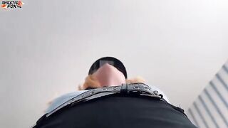 The sexy girl arranged a humble surprise and sat on my face in a police uniform