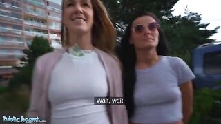 Lucky agent shot with tanned babes Alexis Crystal and Lexi Dona in hardcore threesome