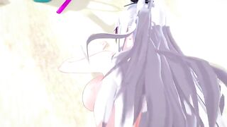 Huge tits Waifu Prinz Eugen fucked in POV style