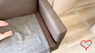 The girl was stuck at home, so she had to get intimate