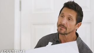 Savannah Sixx gets naughty with her stepdad in a steamy scene