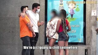 Two young Mexican women picked up from the bus stop for hot sex