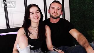 A hairy Southern gentleman with a Coke can cock shows this petite spinner how a daddy fucks