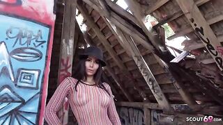 Outdoor casting with German slut Jessy Jey