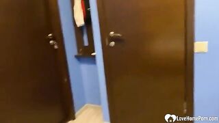 An extra-hot teen gets her pussy railed hard in a passionate scene