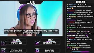A streamer has sex with her fans online, showcasing big dick and cumshot
