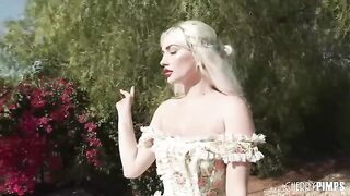 Skye Blue delivers a sloppy blowjob and gets fucked hard
