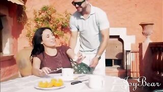 Anissa Kate is enjoying her holiday with a well-endowed guy