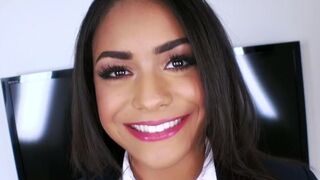 This schoolgirl, Nicole Bexley, is eager to get naughty and have some fun