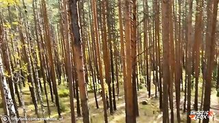 Girl fucked in public by a guy with a big cock in the woods