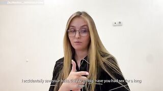 A kind stepmother helped her injured stepson and he released cum into her