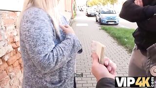 The man tried to seduce a girl with big tits for money