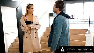 Aiden Ashley gets a rough lesson from her boyfriend's aggressive frustration