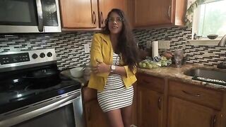 My nerdy stepmom squirts me coffee in the morning when my dad's not around